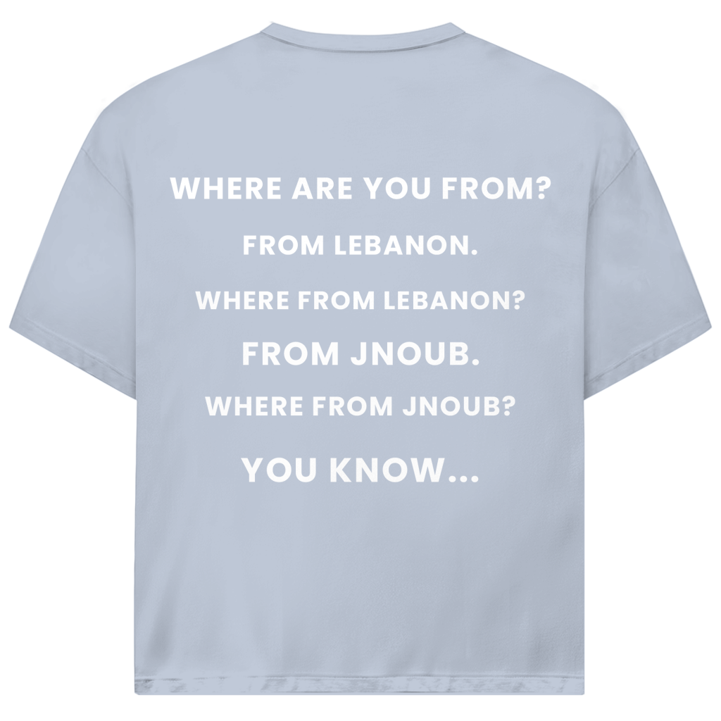WHERE FROM JNOUB? (BACKPRINT)