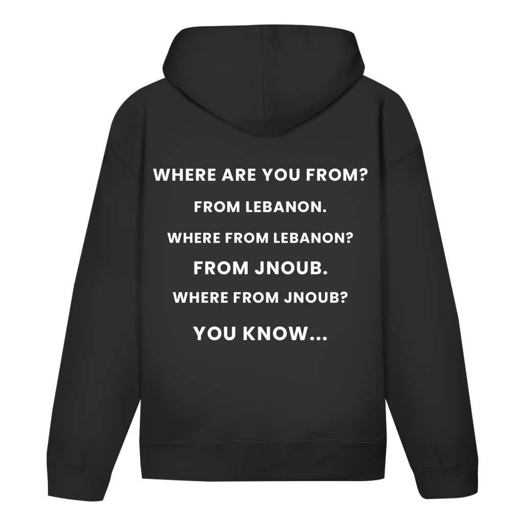 WHERE FROM JNOUB? (BACKPRINT)