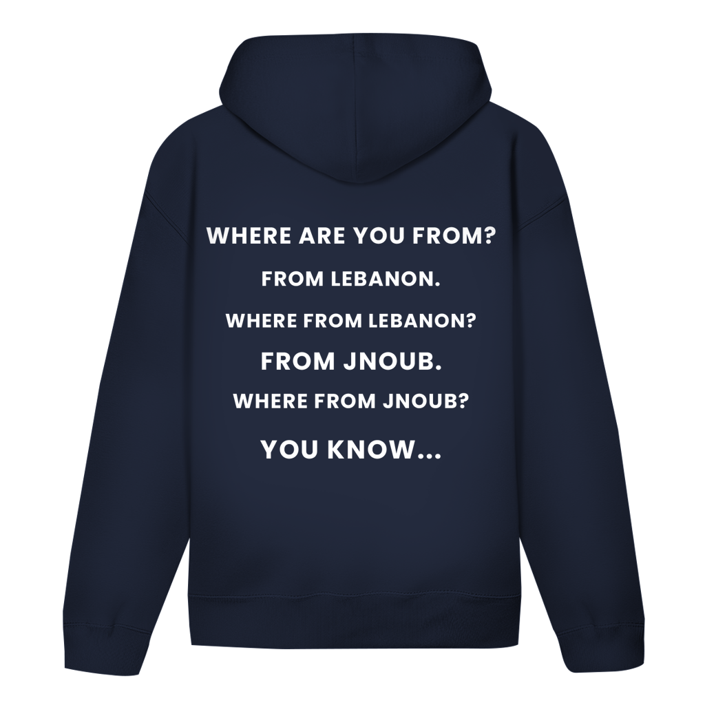 WHERE FROM JNOUB? (BACKPRINT)