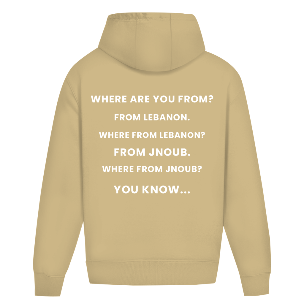 WHERE FROM JNOUB? (BACKPRINT)