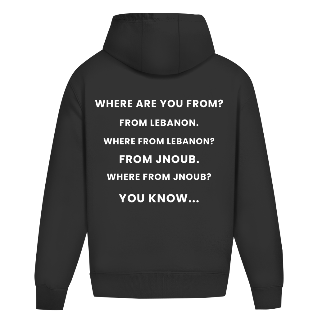 WHERE FROM JNOUB? (BACKPRINT)