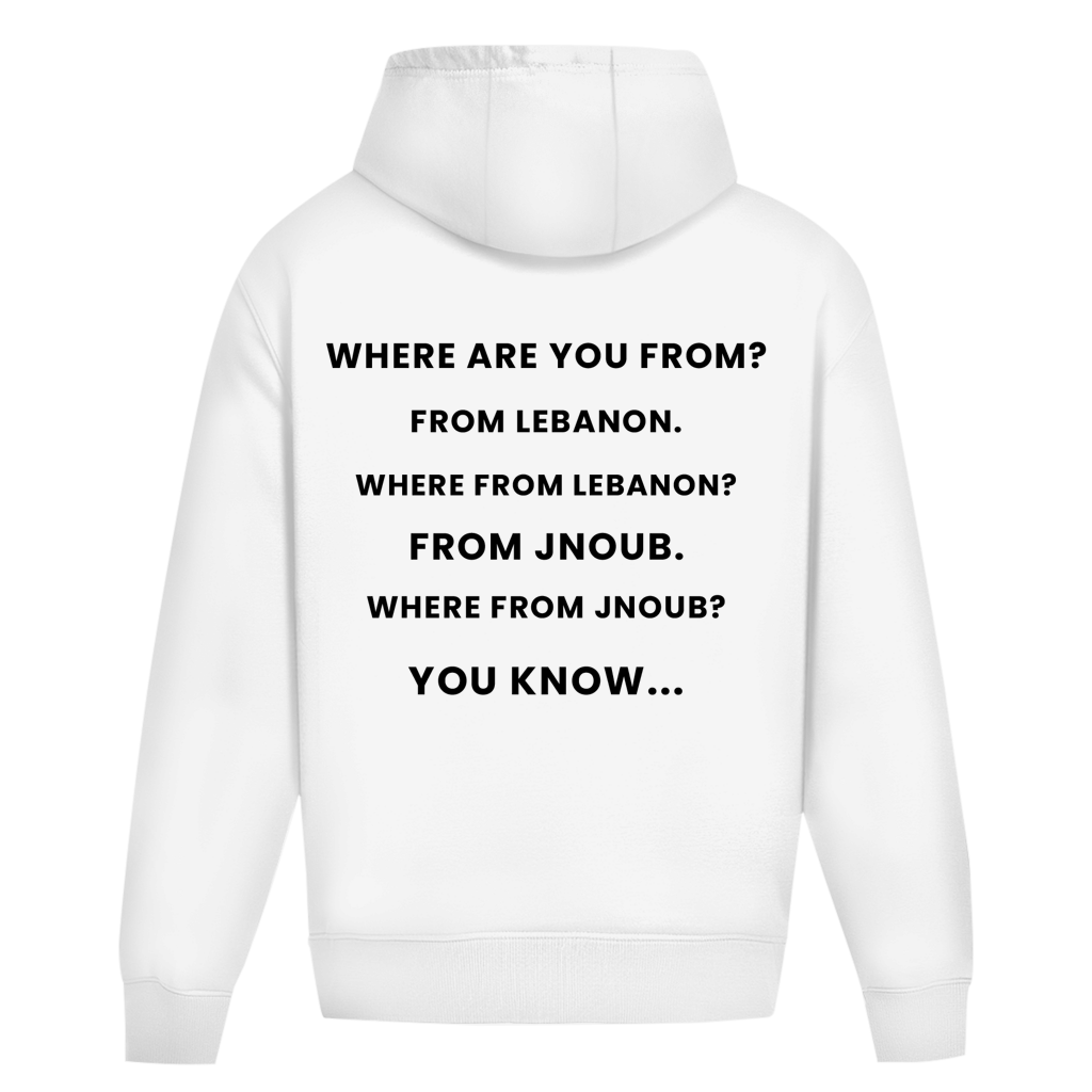 WHERE FROM JNOUB? (BACKPRINT)