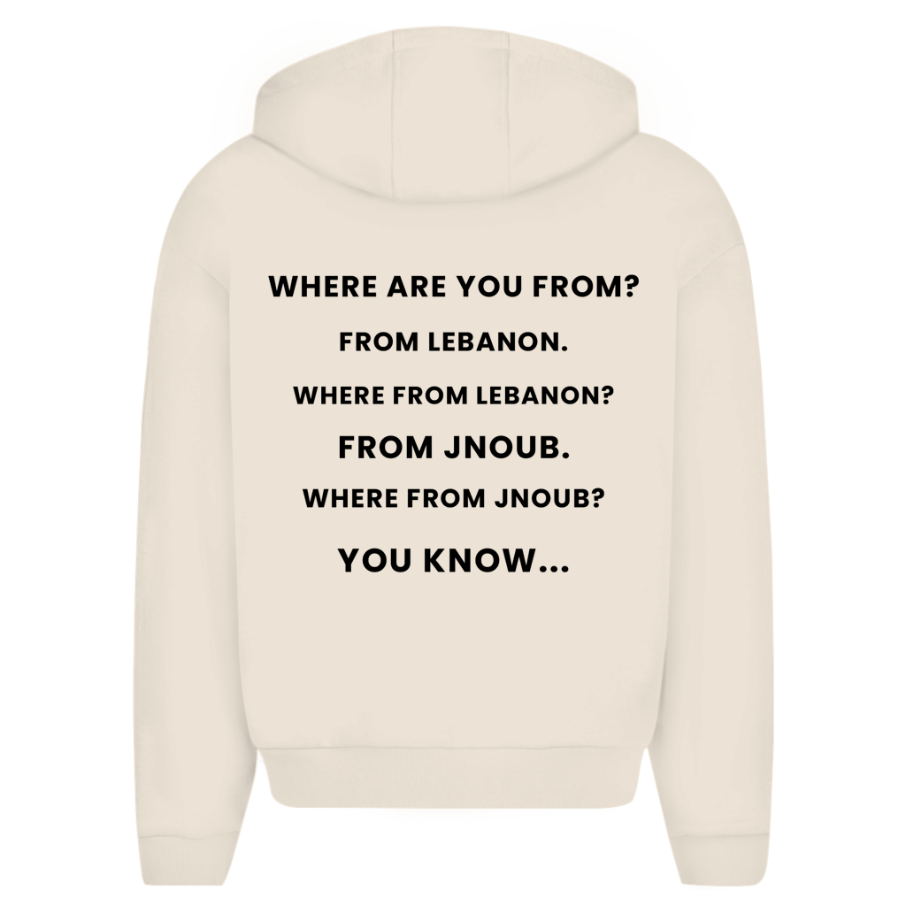 WHERE FROM JNOUB? (BACKPRINT)