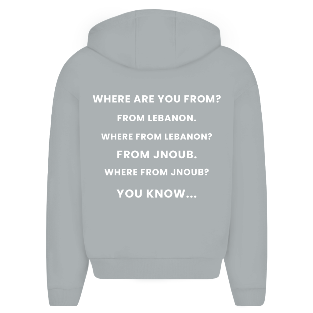 WHERE FROM JNOUB? (BACKPRINT)